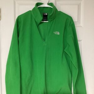 The North Face Men's Bright Green Zip-Up Sweater